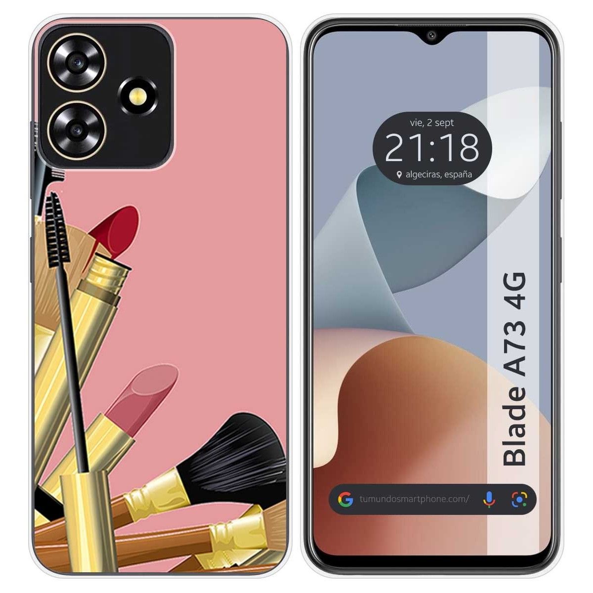 Funda Silicona para Zte Blade A73 4G diseño Brochas Dibujos