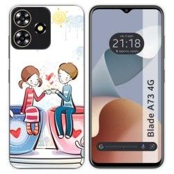 Funda Silicona para Zte Blade A73 4G diseño Café Dibujos