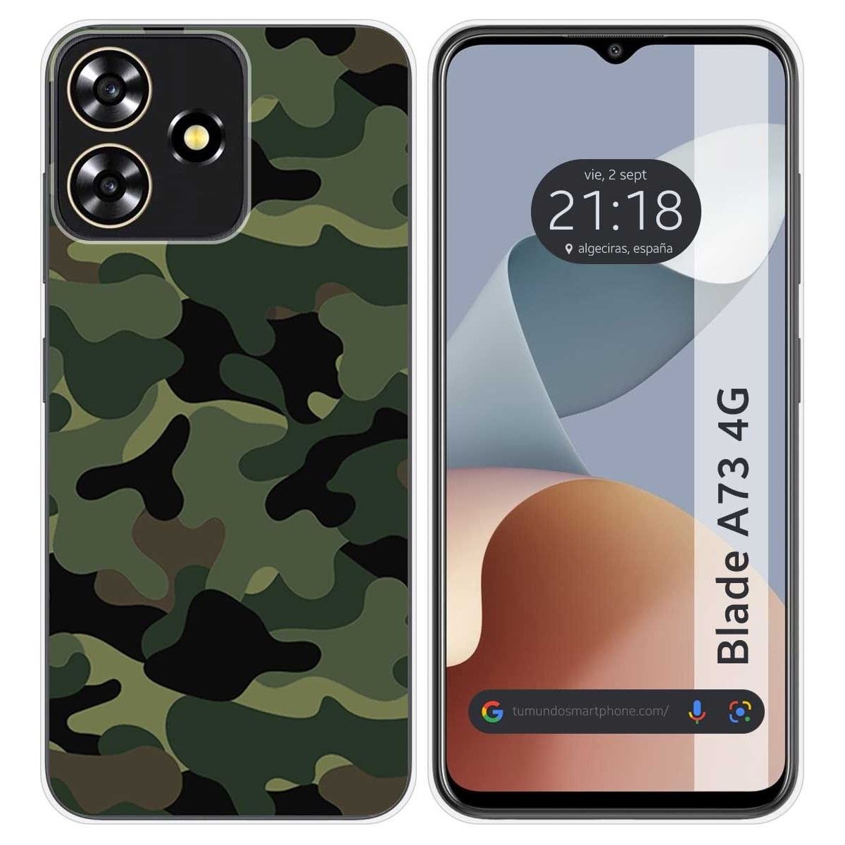 Funda Silicona para Zte Blade A73 4G diseño Camuflaje Dibujos