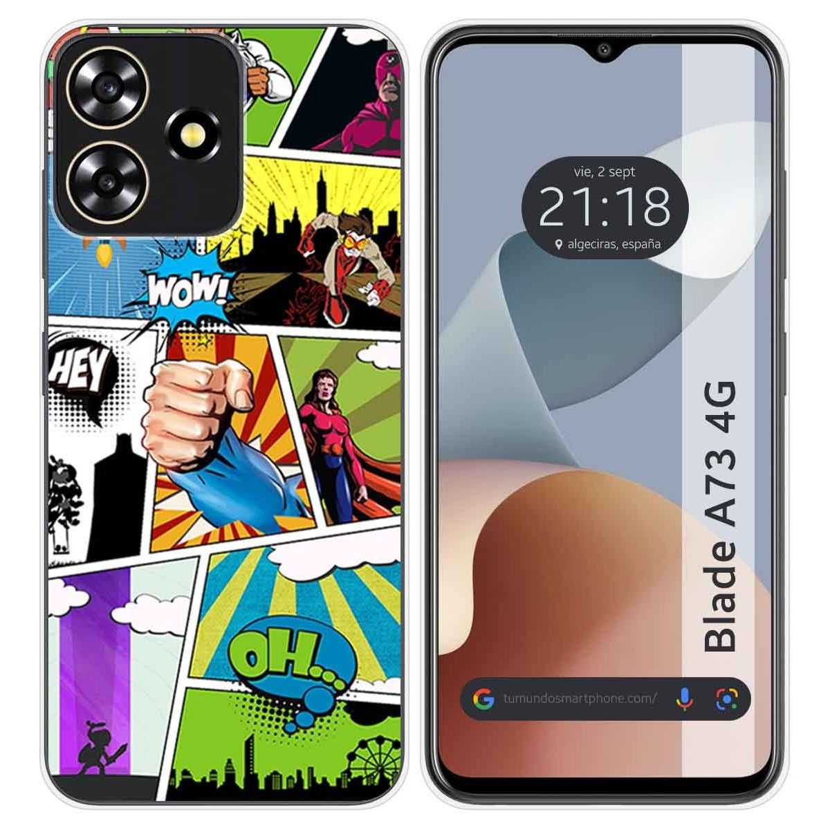 Funda Silicona para Zte Blade A73 4G diseño Comic Dibujos
