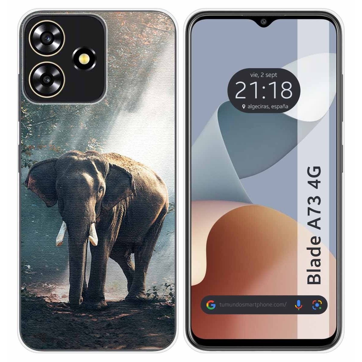 Funda Silicona para Zte Blade A73 4G diseño Elefante Dibujos