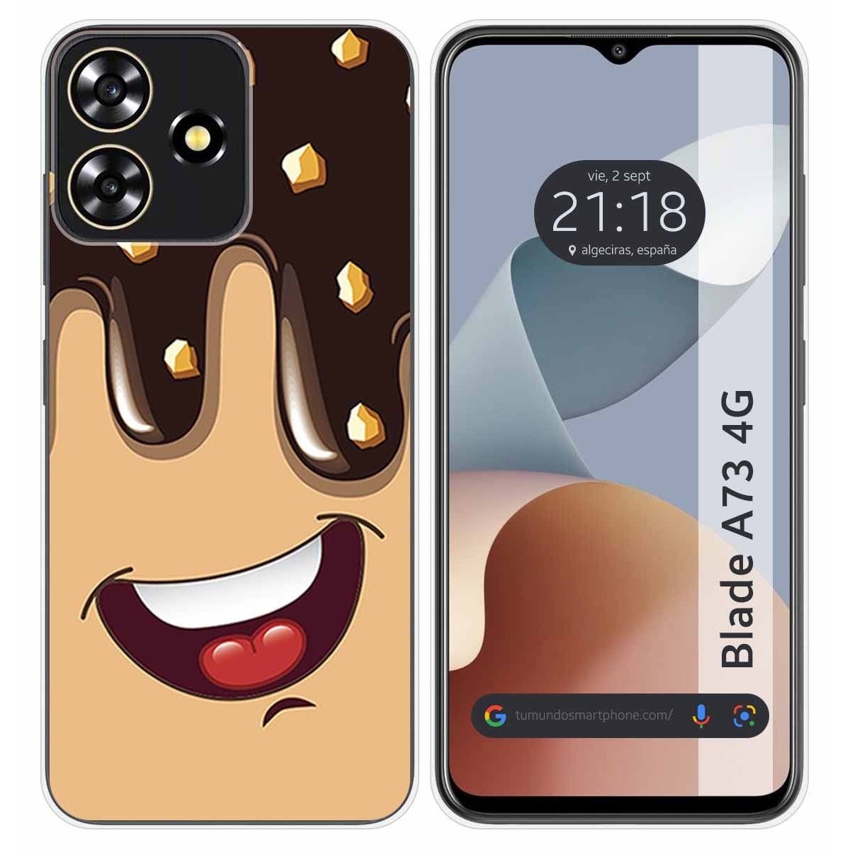 Funda Silicona para Zte Blade A73 4G diseño Helado Chocolate Dibujos