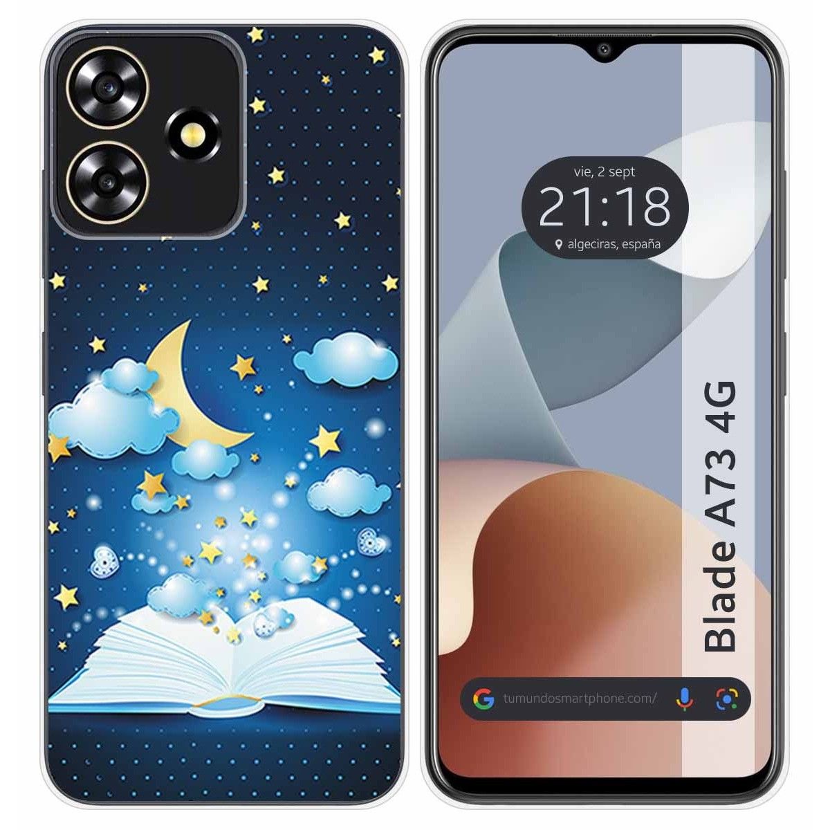 Funda Silicona para Zte Blade A73 4G diseño Libro Cuentos Dibujos