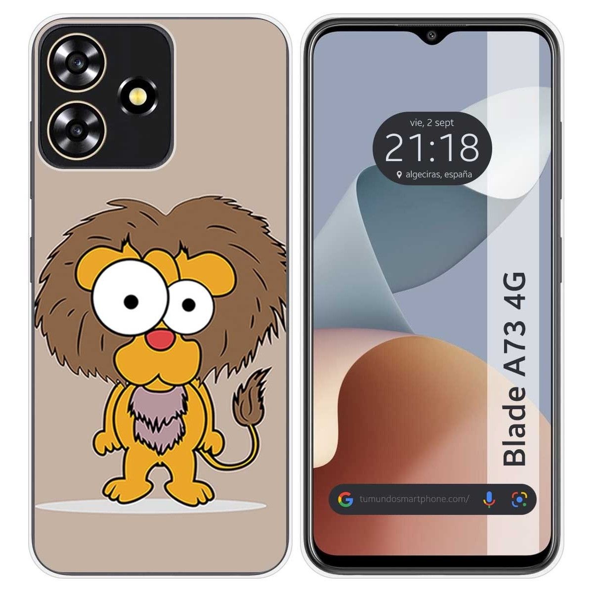 Funda Silicona para Zte Blade A73 4G diseño Leon Dibujos