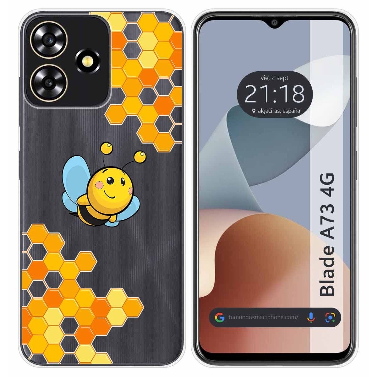 Funda Silicona para Zte Blade A73 4G diseño Abeja Dibujos