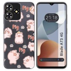 Funda Silicona para Zte Blade A73 4G diseño Cerdos Dibujos
