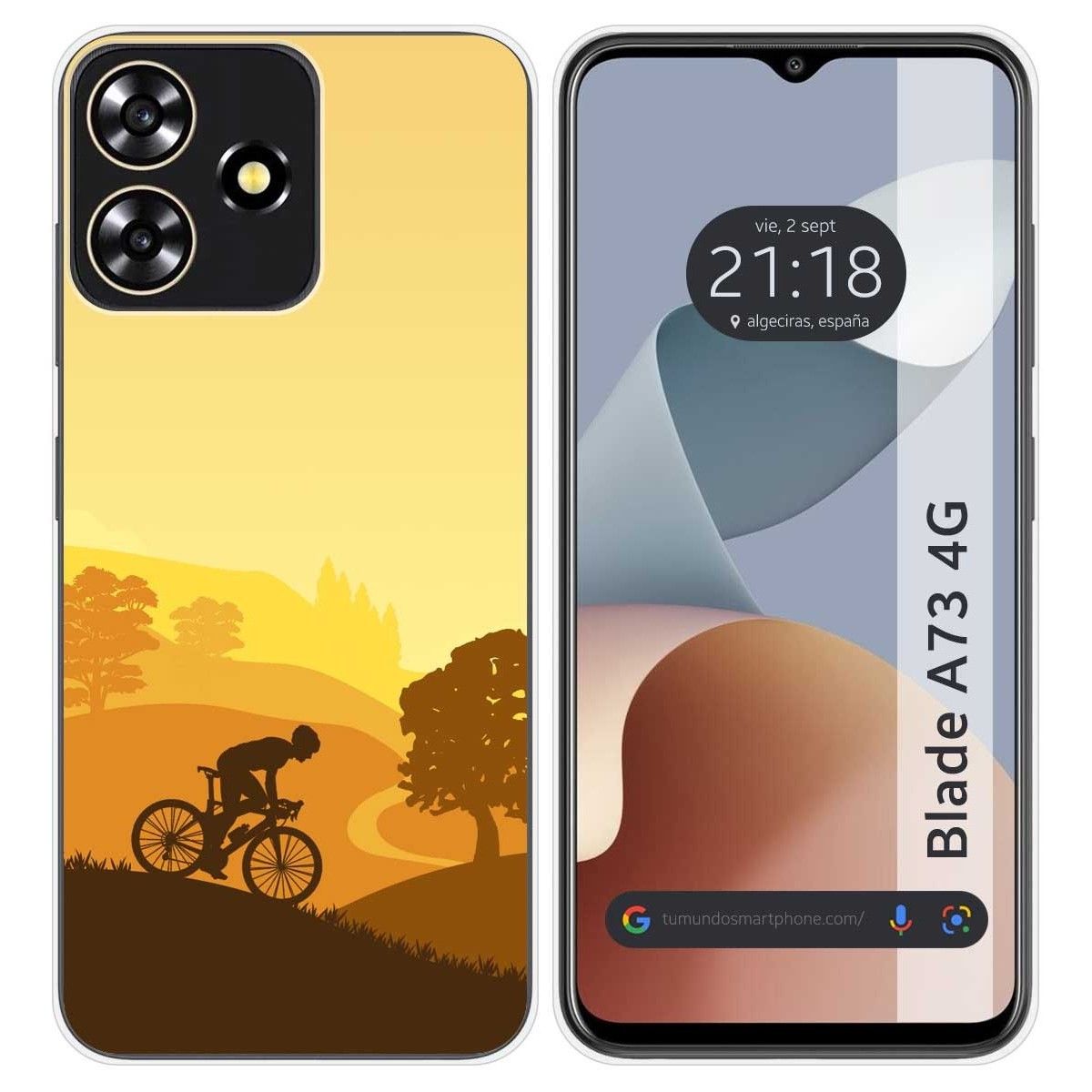 Funda Silicona para Zte Blade A73 4G diseño Ciclista Dibujos