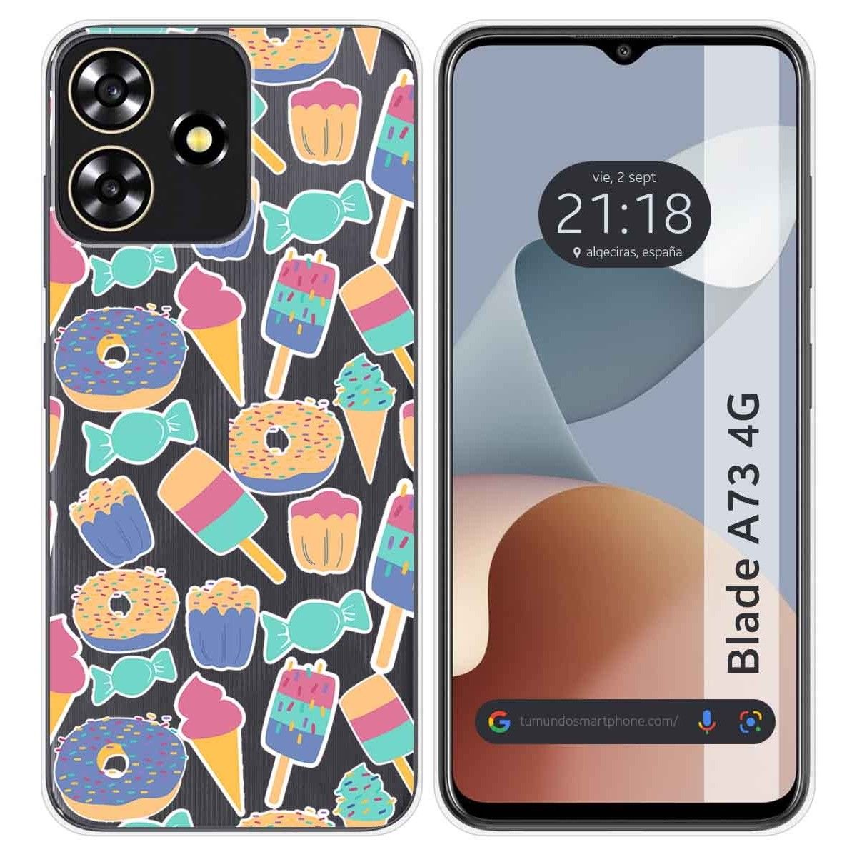 Funda Silicona para Zte Blade A73 4G diseño Dulces 02 Dibujos
