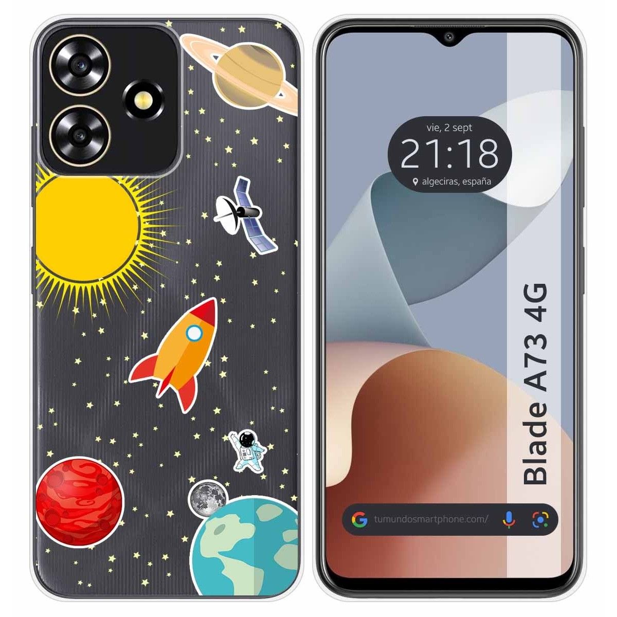 Funda Silicona para Zte Blade A73 4G diseño Espacio Dibujos