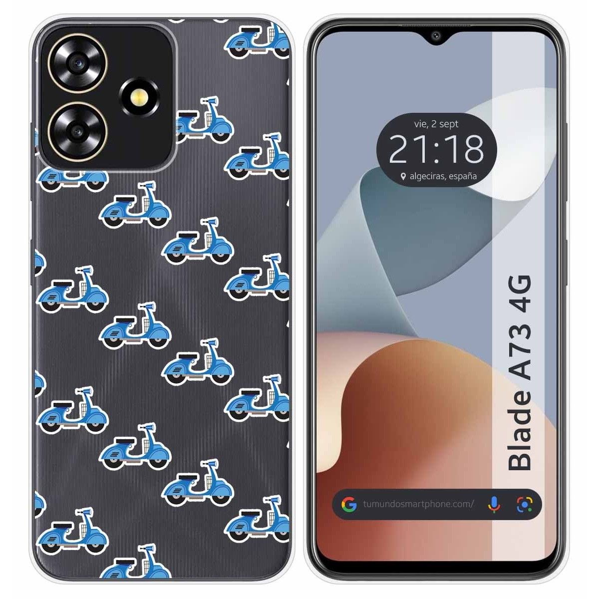 Funda Silicona para Zte Blade A73 4G diseño Scooter Dibujos