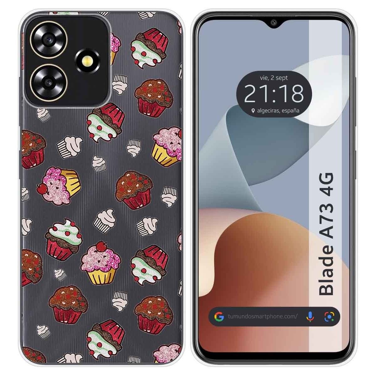 Funda Silicona para Zte Blade A73 4G diseño Muffins Dibujos