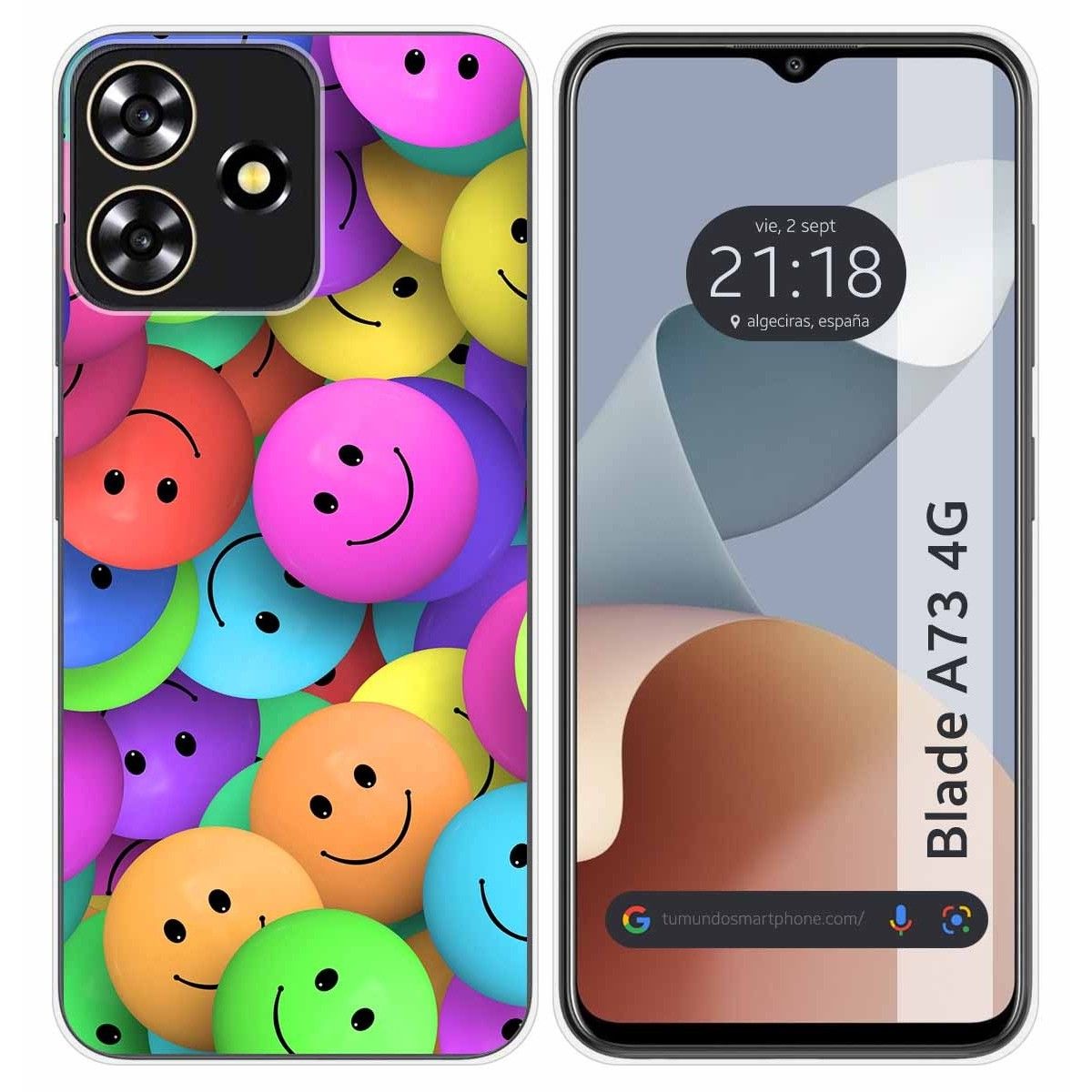 Funda Silicona para Zte Blade A73 4G diseño Smile Dibujos