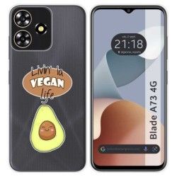 Funda Silicona para Zte Blade A73 4G diseño Vegan Life Dibujos