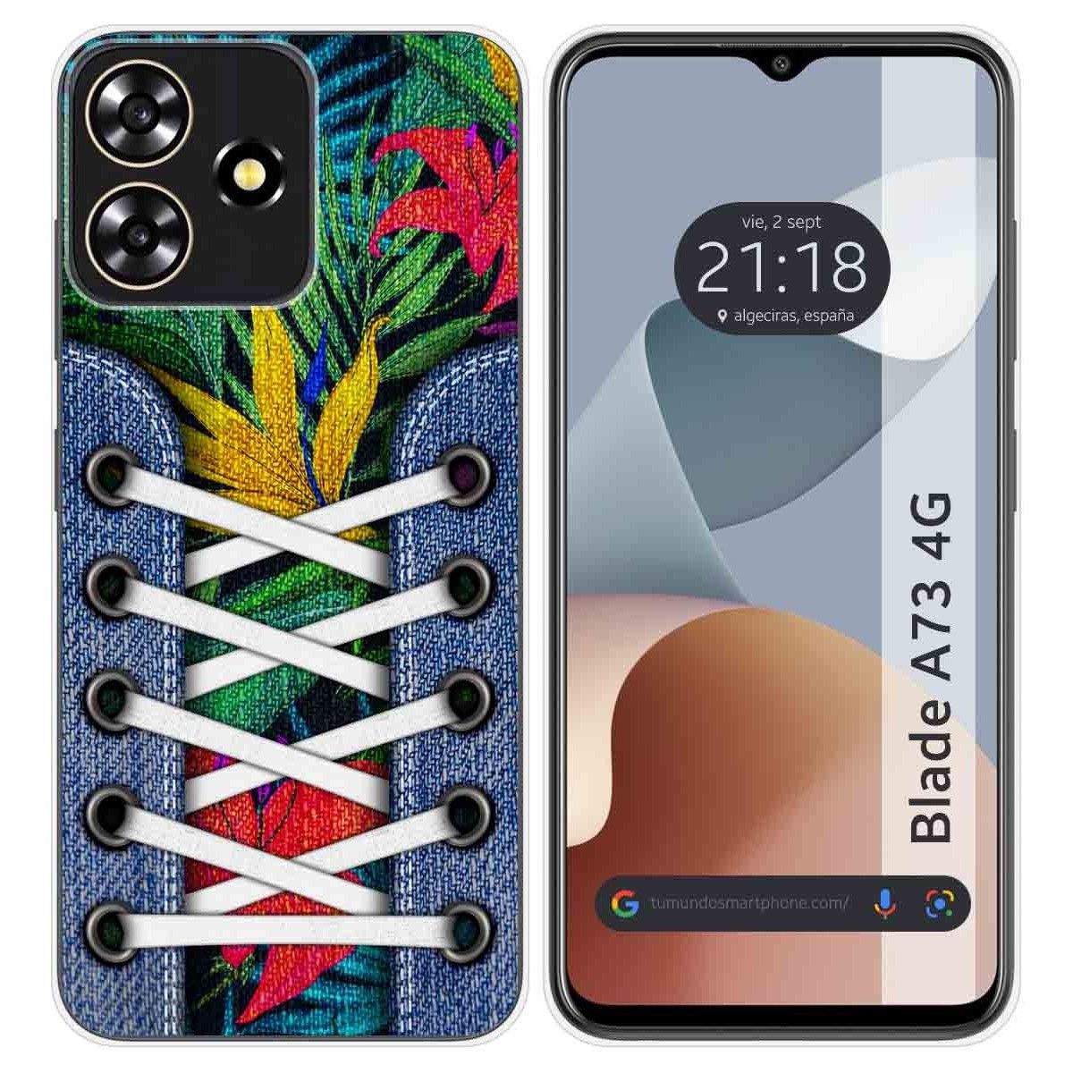 Funda Silicona para Zte Blade A73 4G diseño Zapatillas 12 Dibujos
