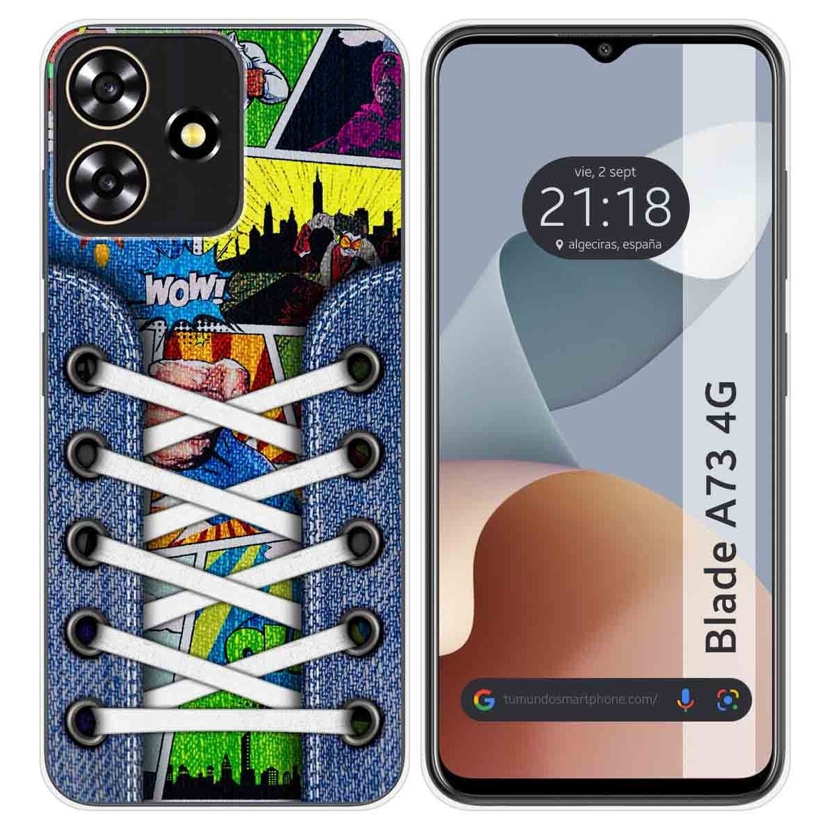 Funda Silicona para Zte Blade A73 4G diseño Zapatillas 14 Dibujos