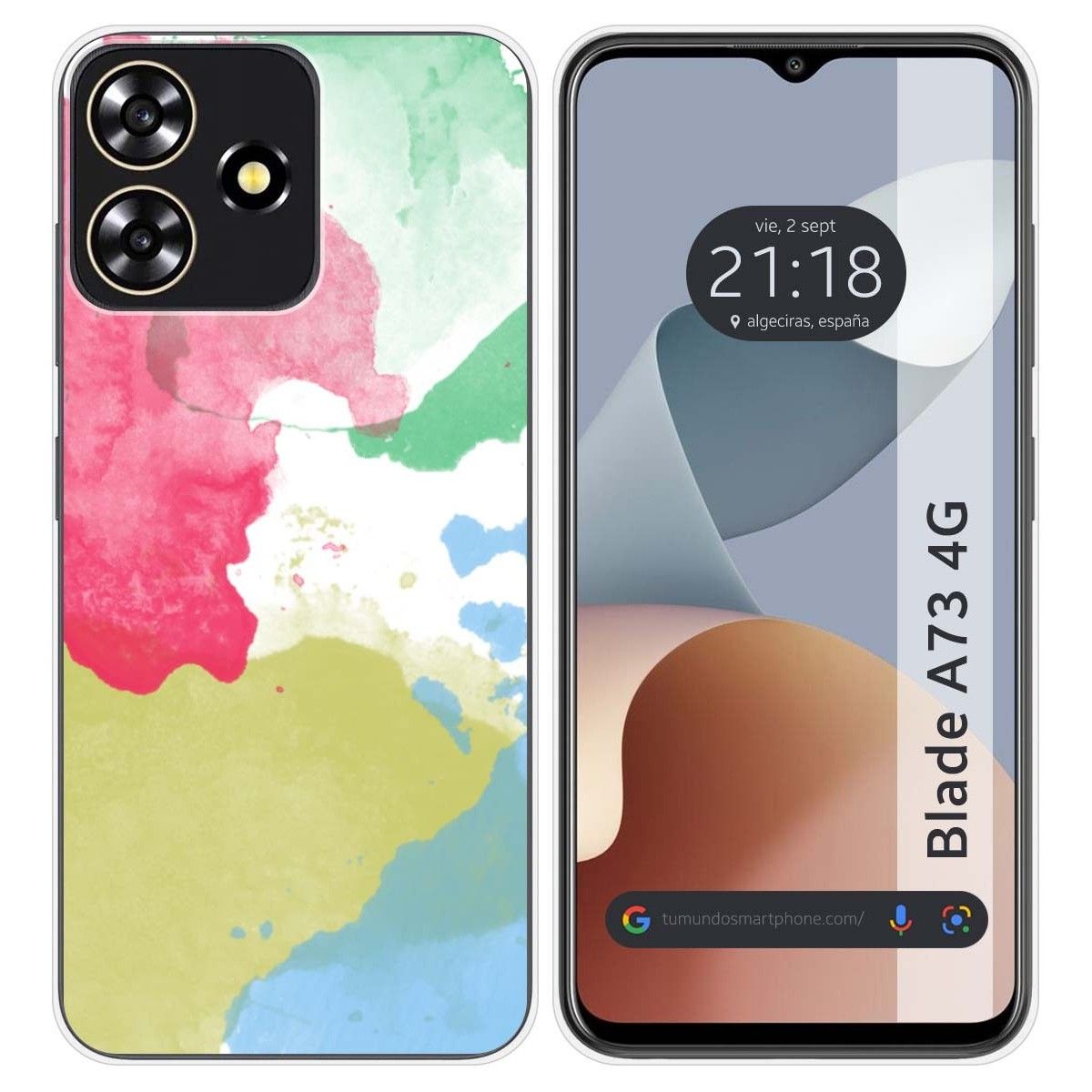 Funda Silicona para Zte Blade A73 4G diseño Acuarela 02 Dibujos