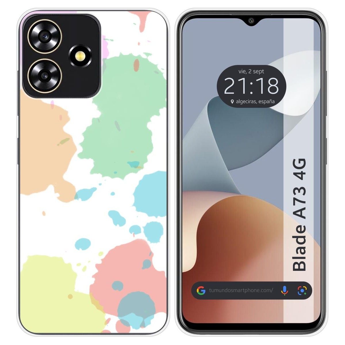 Funda Silicona para Zte Blade A73 4G diseño Acuarela 05 Dibujos