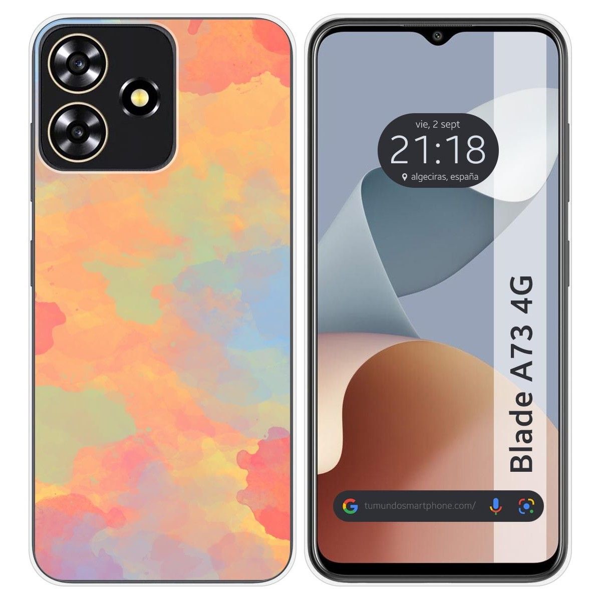 Funda Silicona para Zte Blade A73 4G diseño Acuarela 08 Dibujos