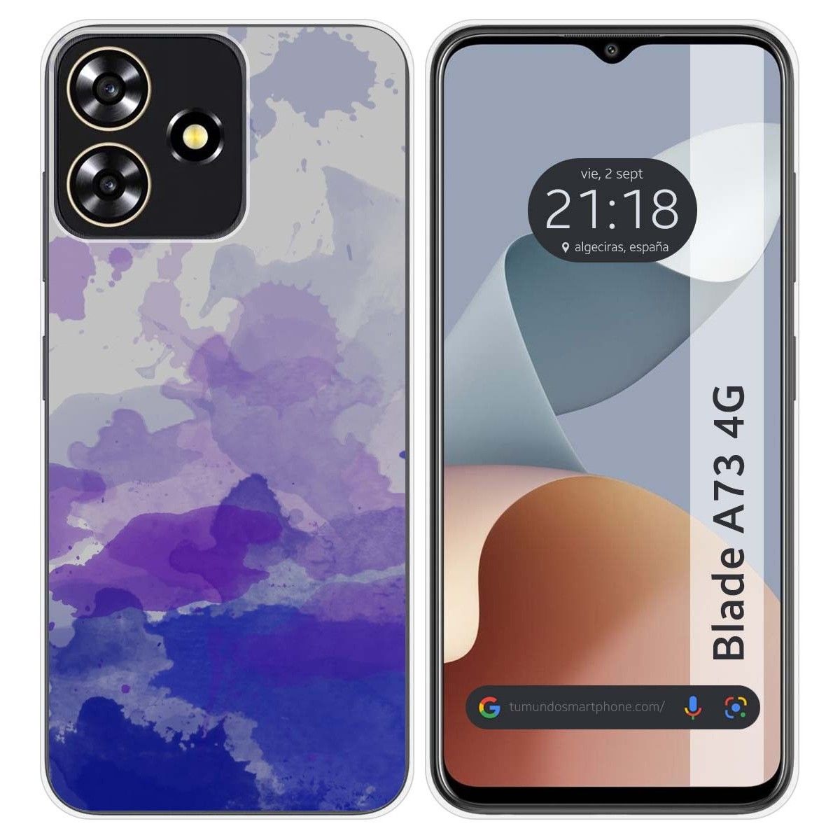 Funda Silicona para Zte Blade A73 4G diseño Acuarela 09 Dibujos