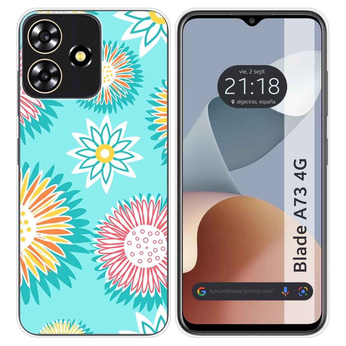 Funda Silicona para Zte Blade A73 4G diseño Flores 05 Dibujos