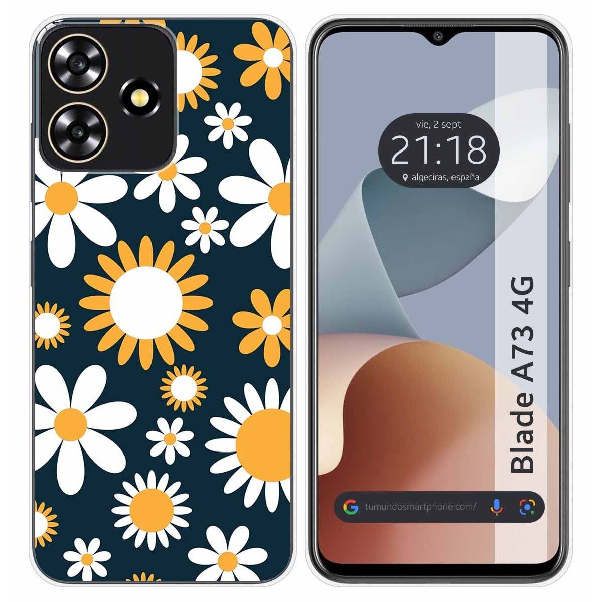 Funda Silicona para Zte Blade A73 4G diseño Flores 08 Dibujos