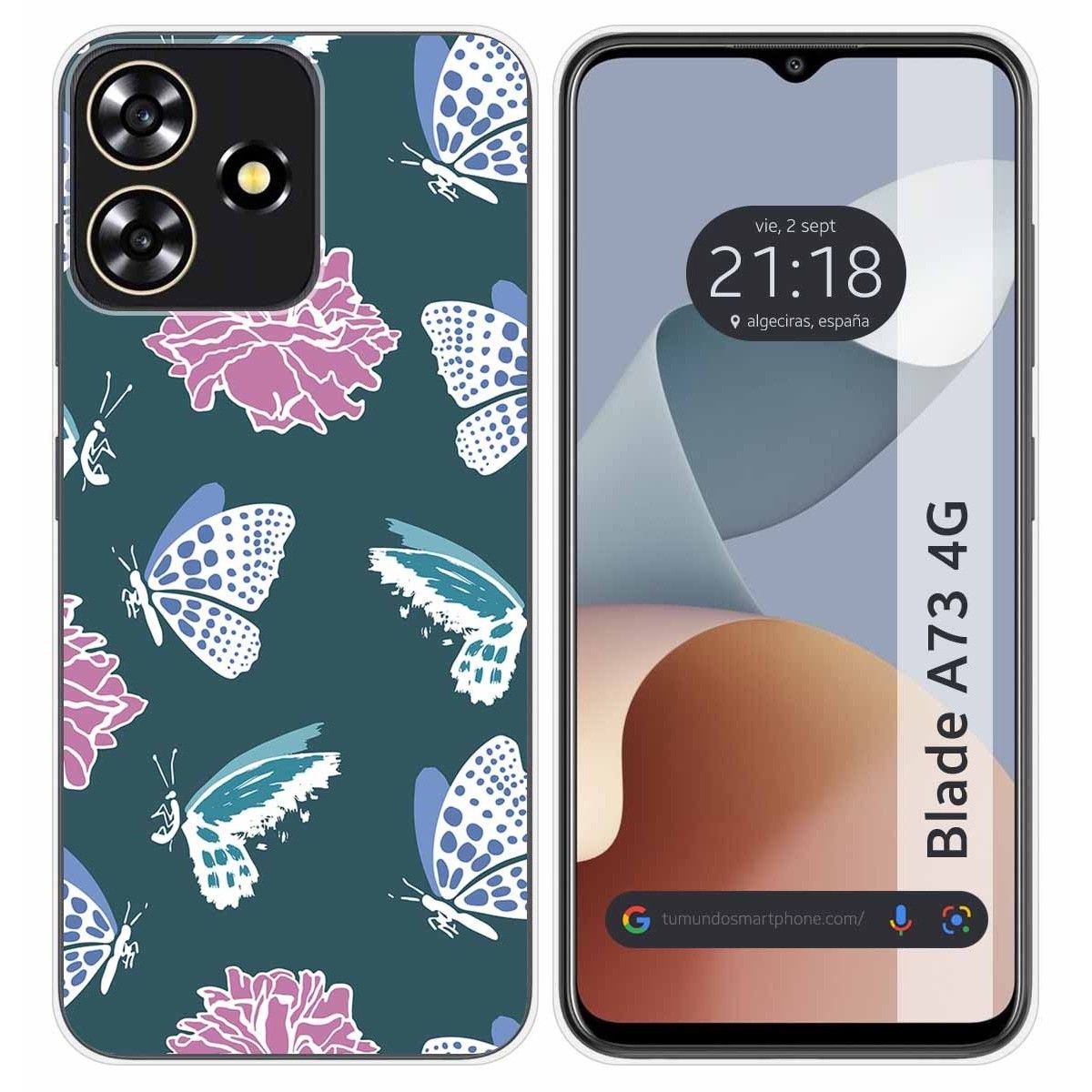 Funda Silicona para Zte Blade A73 4G diseño Flores 10 Dibujos