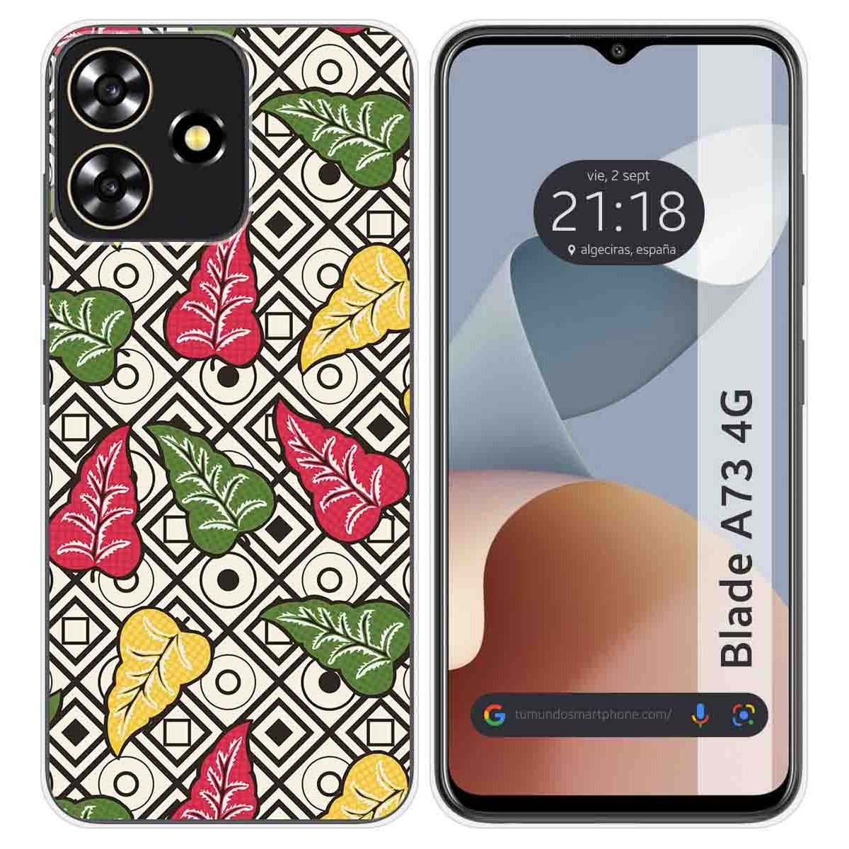 Funda Silicona para Zte Blade A73 4G diseño Flores 11 Dibujos