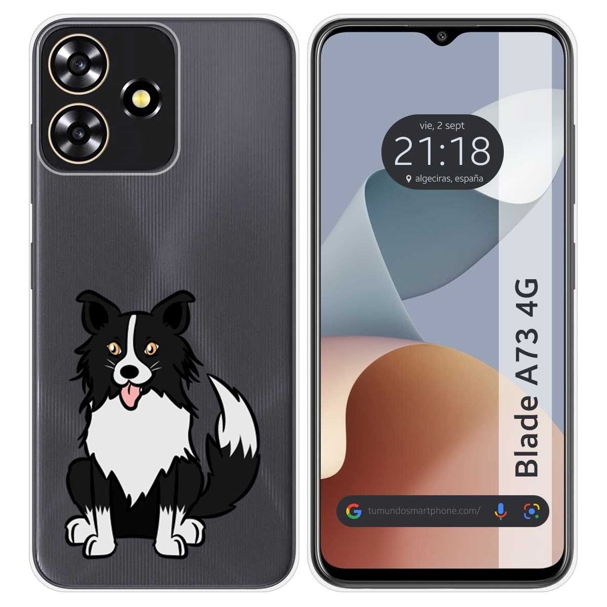 Funda Silicona para Zte Blade A73 4G diseño Perros 01 Dibujos