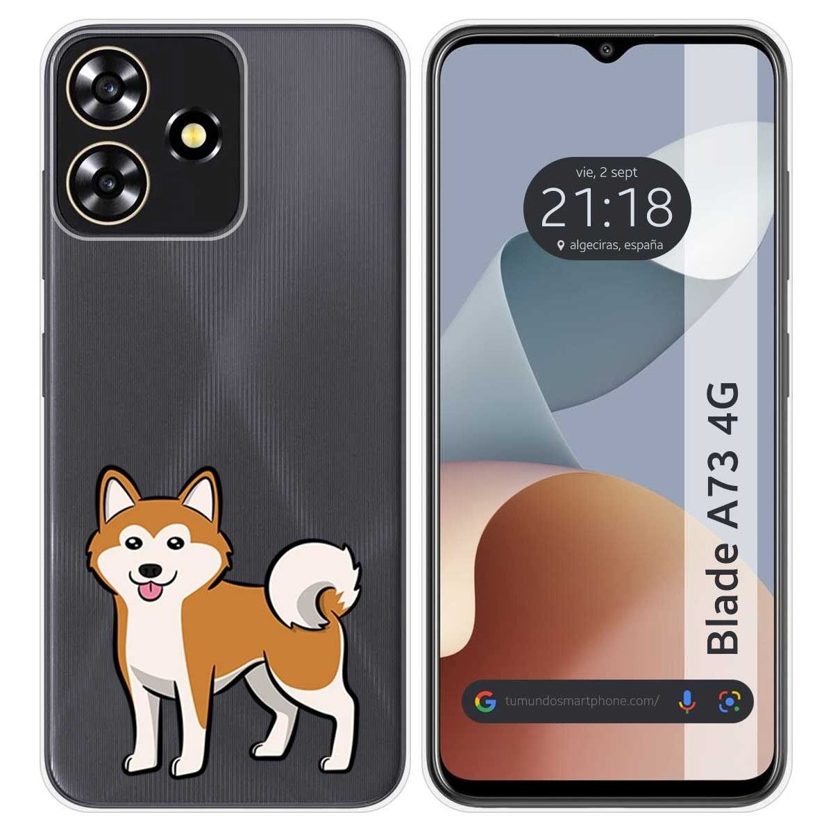 Funda Silicona para Zte Blade A73 4G diseño Perros 02 Dibujos