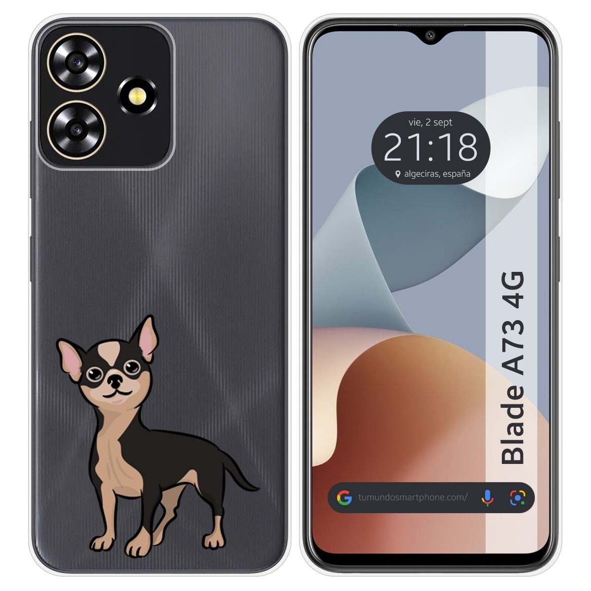 Funda Silicona para Zte Blade A73 4G diseño Perros 05 Dibujos