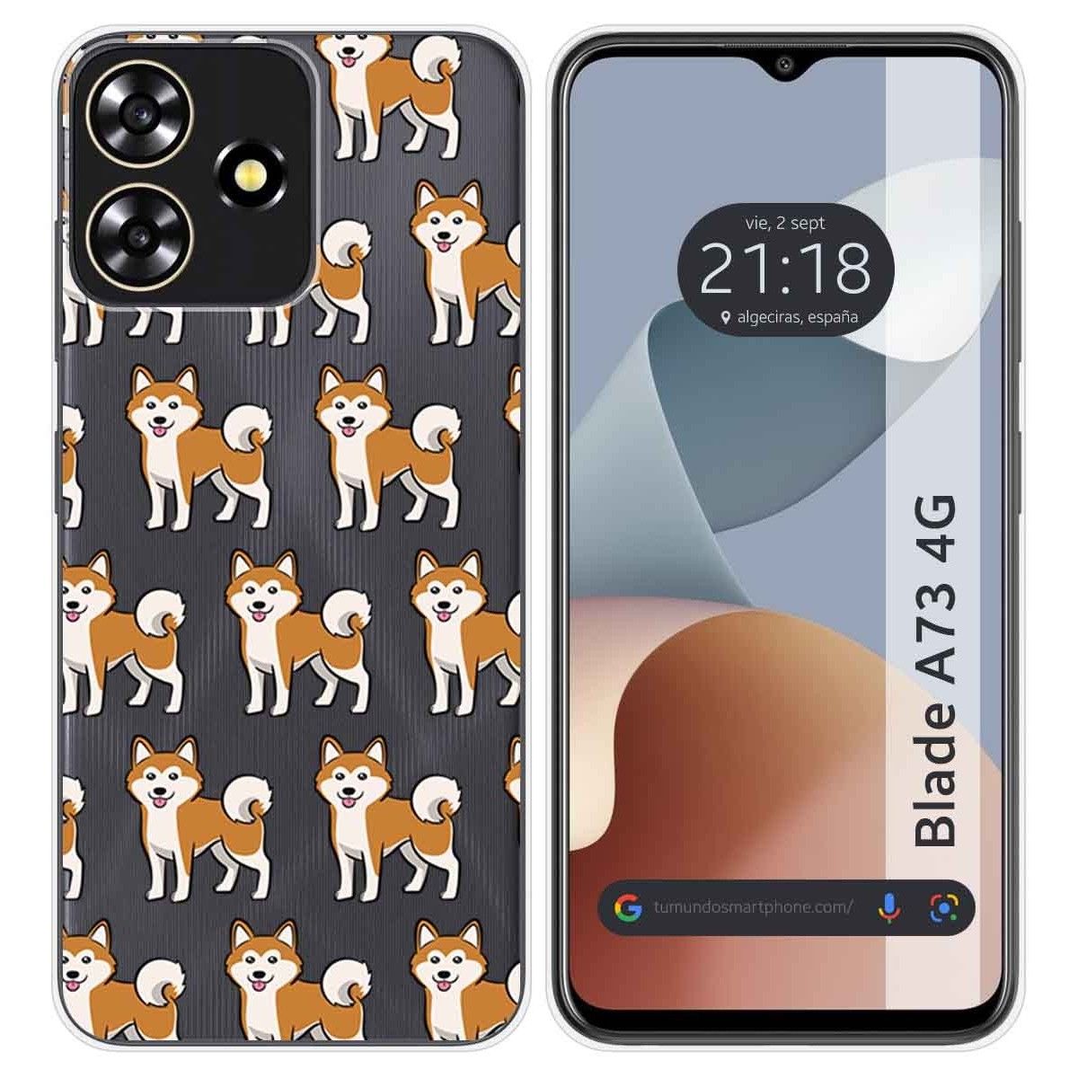 Funda Silicona para Zte Blade A73 4G diseño Perros 08 Dibujos