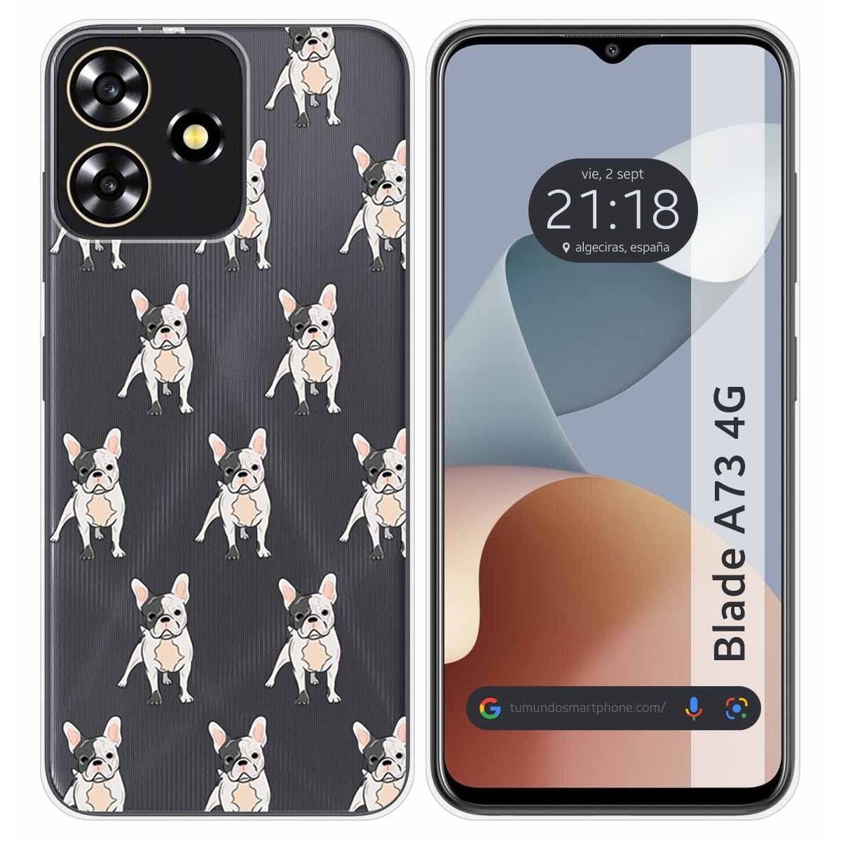 Funda Silicona para Zte Blade A73 4G diseño Perros 12 Dibujos