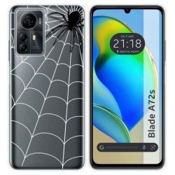 Funda Silicona Transparente para Zte Blade A72s diseño Araña Dibujos