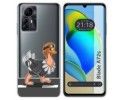 Funda Silicona Transparente para Zte Blade A72s diseño Avestruz Dibujos