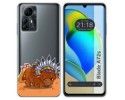 Funda Silicona Transparente para Zte Blade A72s diseño Bufalo Dibujos