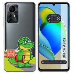 Funda Silicona Transparente para Zte Blade A72s diseño Coco Dibujos