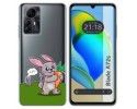 Funda Silicona Transparente para Zte Blade A72s diseño Conejo Dibujos