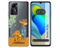 Funda Silicona Transparente para Zte Blade A72s diseño Jirafa Dibujos