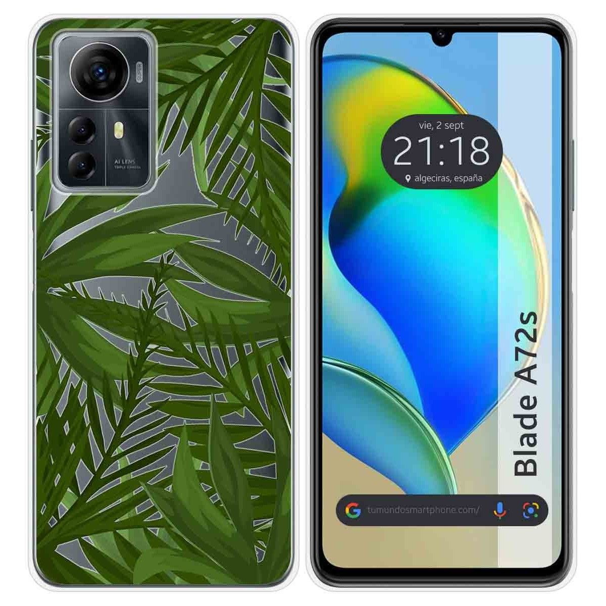 Funda Silicona Transparente para Zte Blade A72s diseño Jungla Dibujos