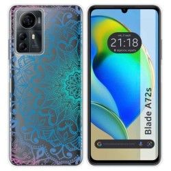 Funda Silicona Transparente para Zte Blade A72s diseño Mandala Dibujos