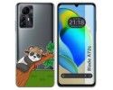 Funda Silicona Transparente para Zte Blade A72s diseño Panda Dibujos
