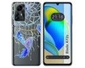 Funda Silicona Transparente para Zte Blade A72s diseño Plumas Dibujos