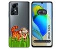 Funda Silicona Transparente para Zte Blade A72s diseño Tigre Dibujos