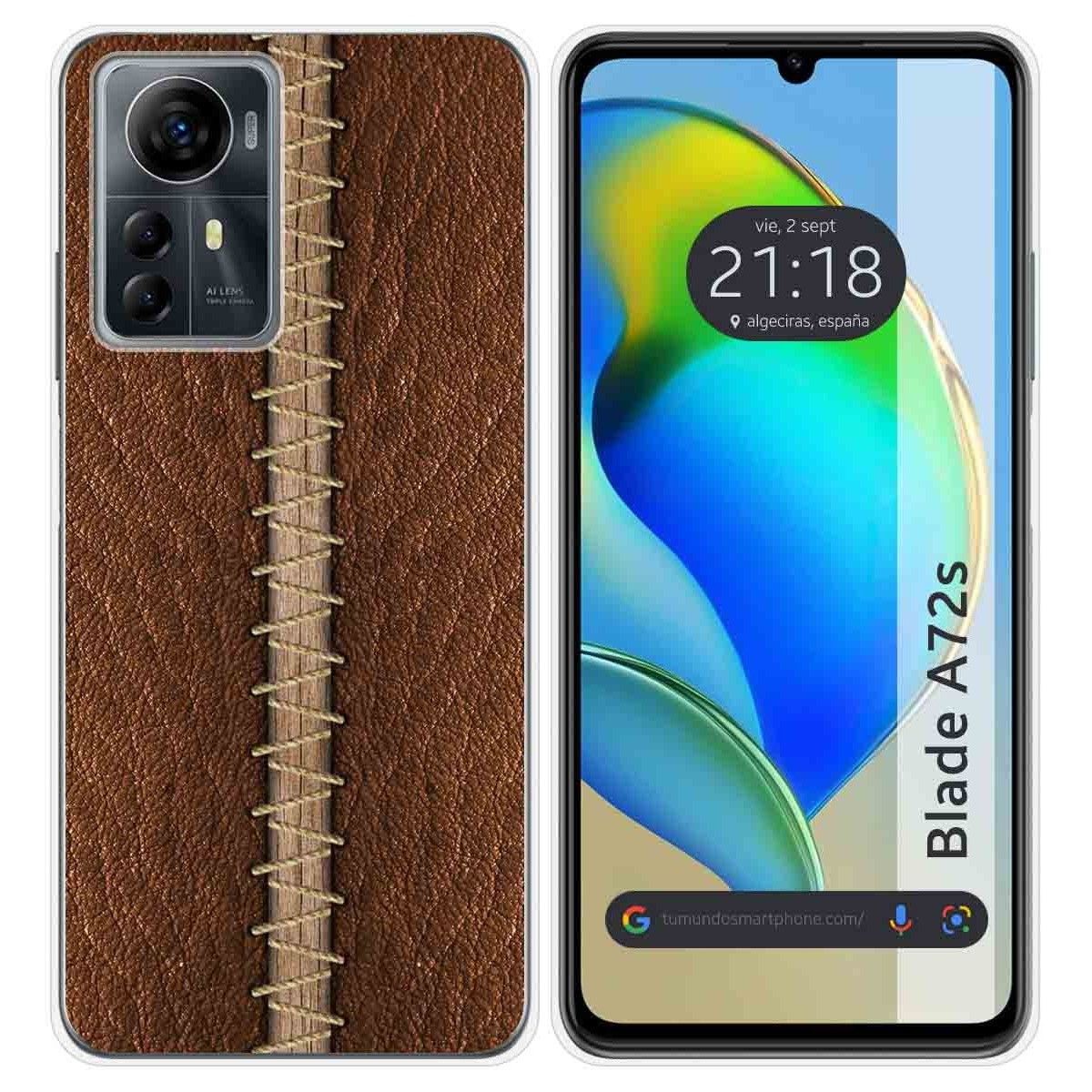 Funda Silicona para Zte Blade A72s diseño Cuero 01 Dibujos