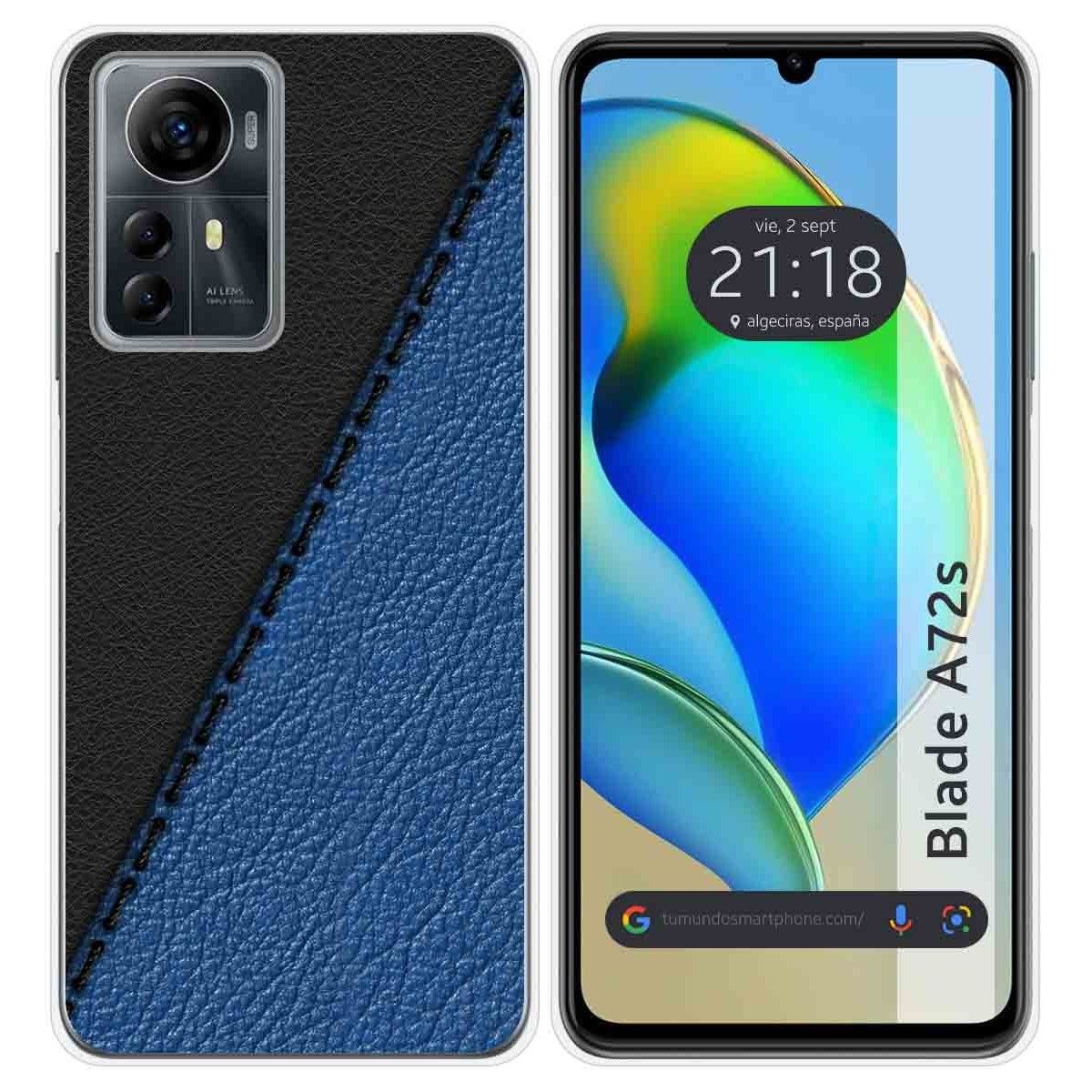 Funda Silicona para Zte Blade A72s diseño Cuero 02 Dibujos
