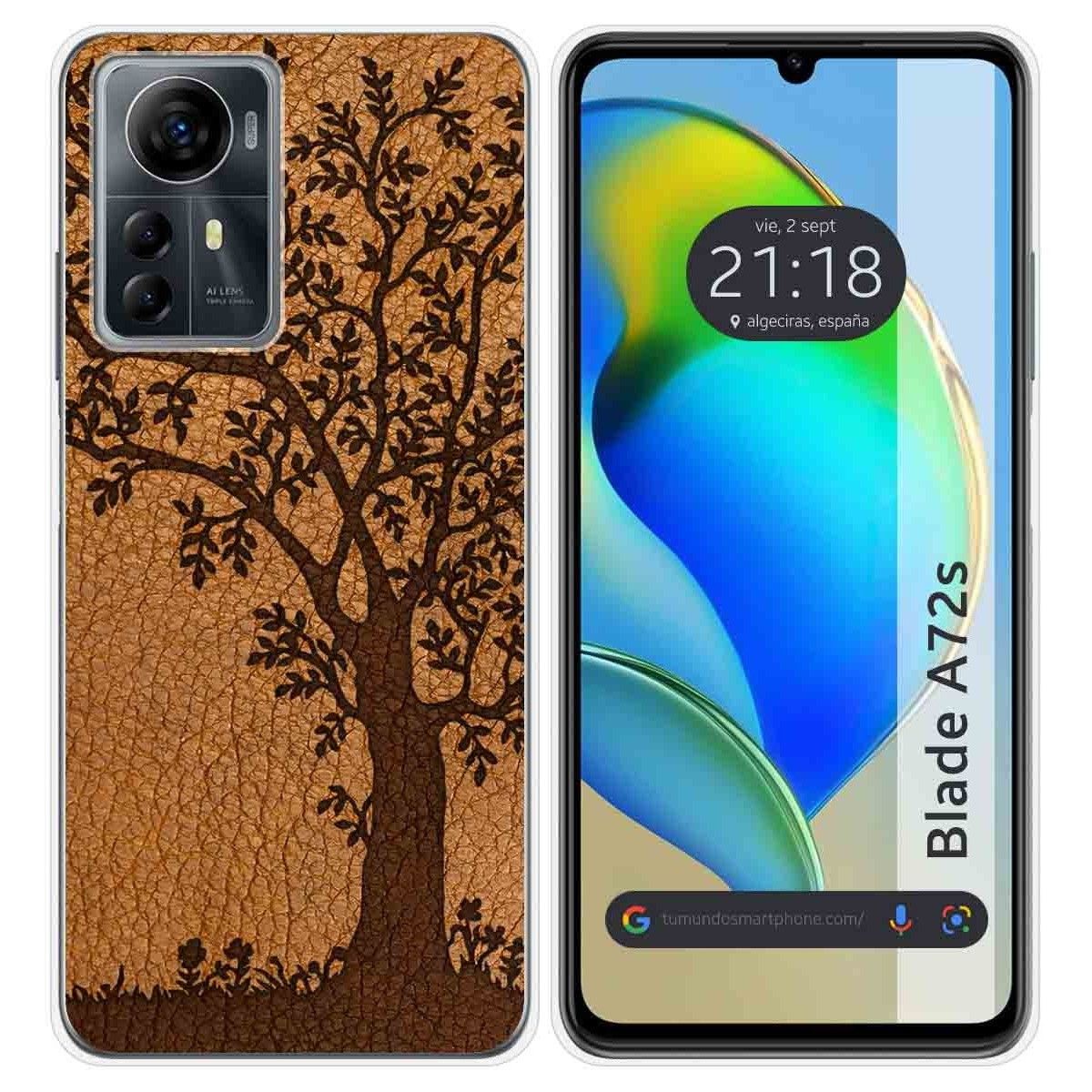 Funda Silicona para Zte Blade A72s diseño Cuero 03 Dibujos