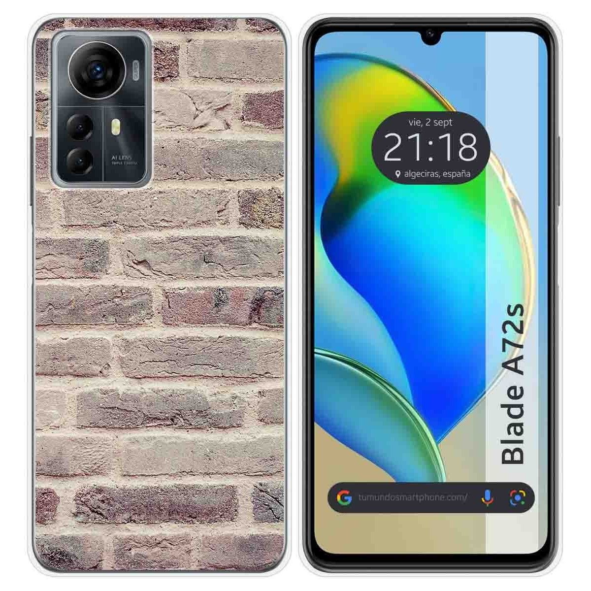 Funda Silicona para Zte Blade A72s diseño Ladrillo 01 Dibujos