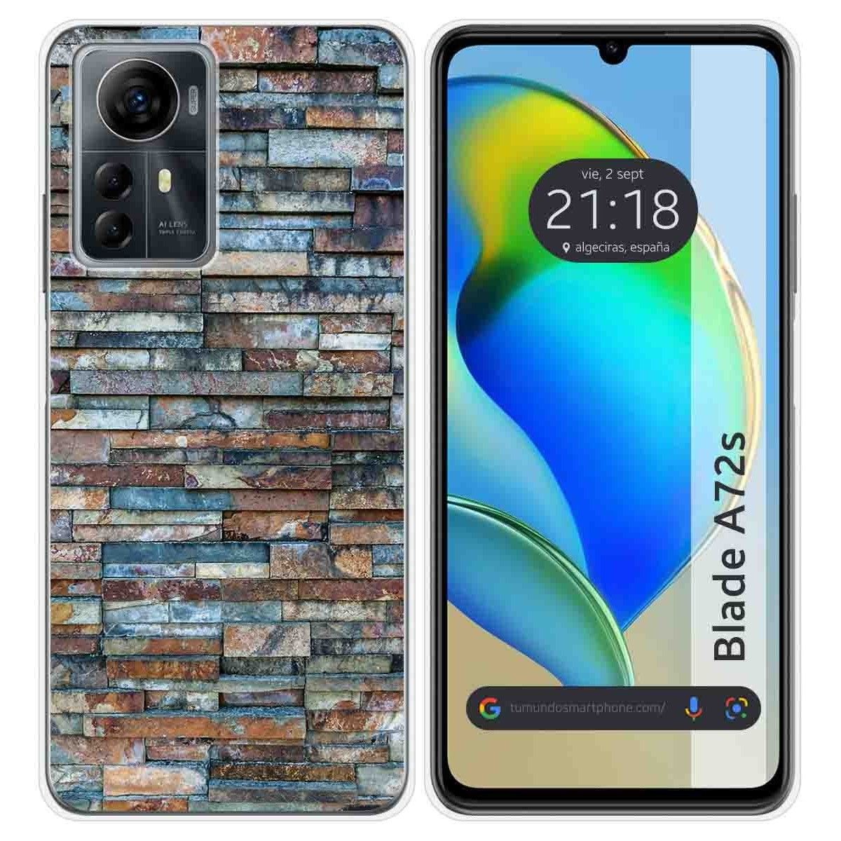 Funda Silicona para Zte Blade A72s diseño Ladrillo 05 Dibujos