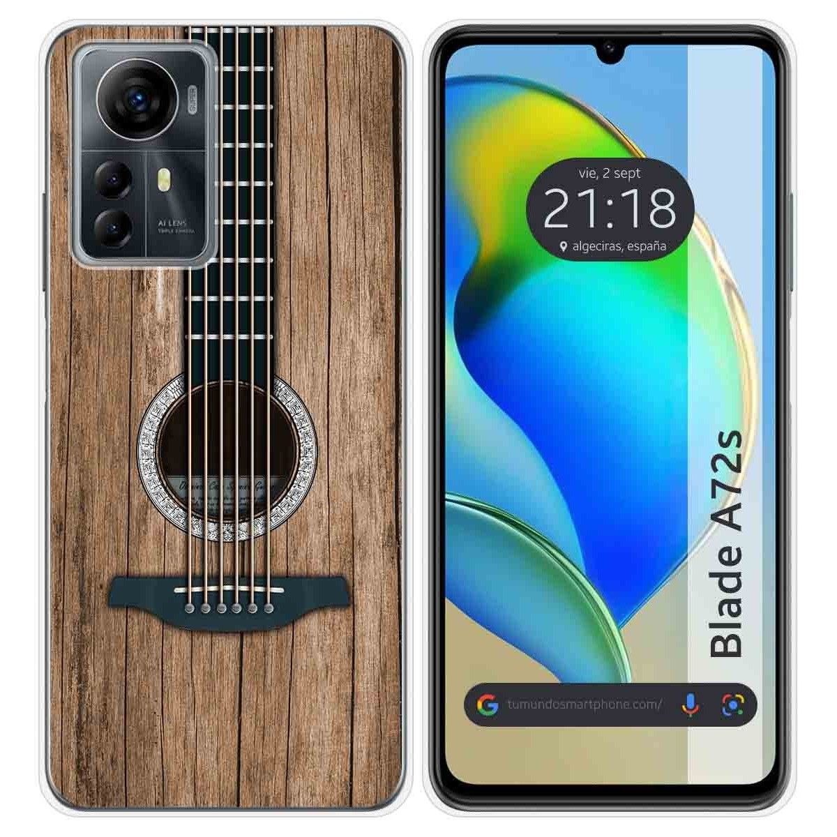 Funda Silicona para Zte Blade A72s diseño Madera 11 Dibujos