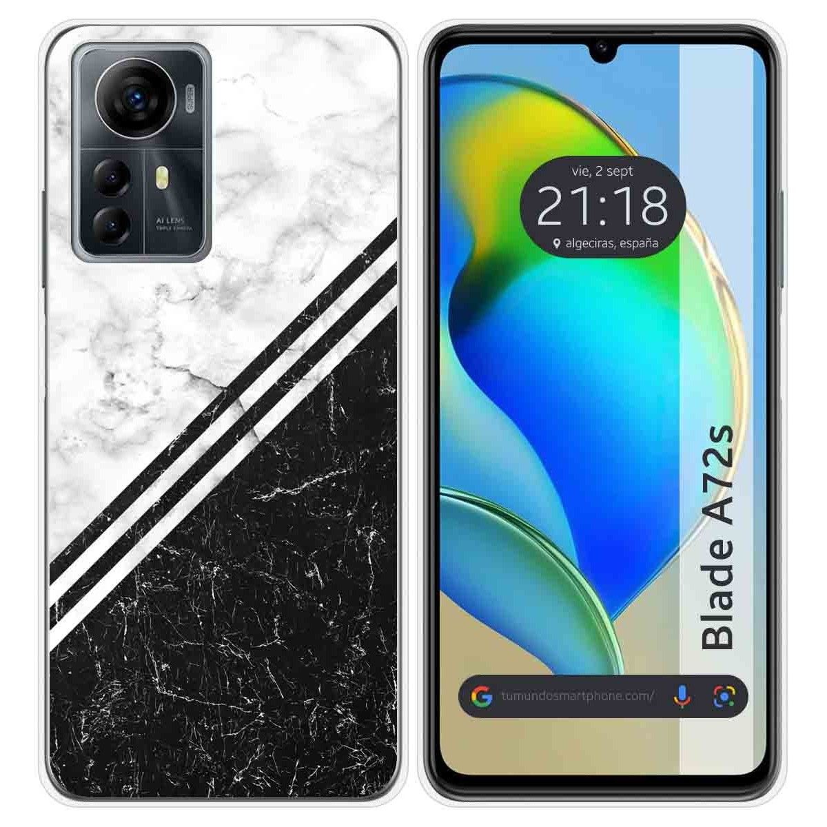 Funda Silicona para Zte Blade A72s diseño Mármol 01 Dibujos